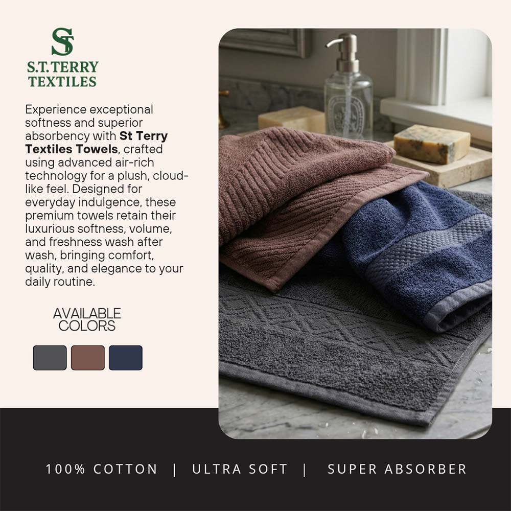 Treasure Cotton Bath Towel - Luxury 500 GSM, 75 × 145 cm, Grey