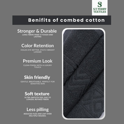 Treasure Cotton Bath Towel - Luxury 500 GSM, 75 × 145 cm, Grey