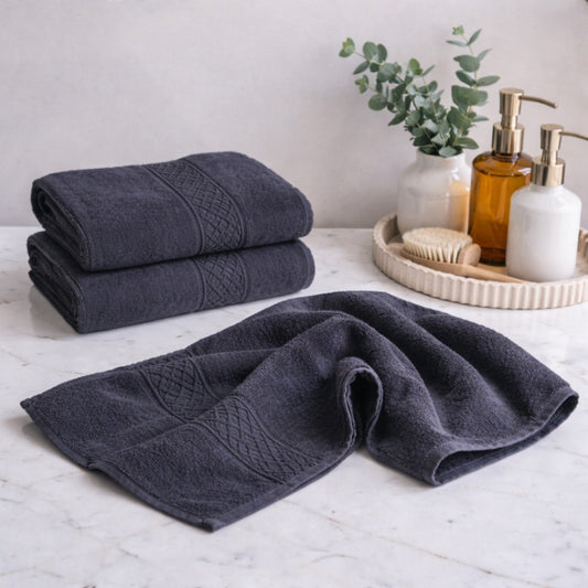 The Rich Cotton Bath Towel - Luxury 500 GSM, 75 × 145 cm, Grey