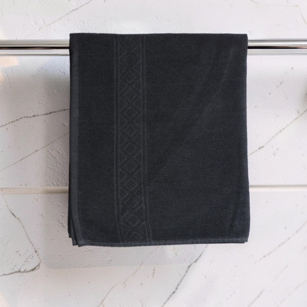 The Rich Cotton Bath Towel - Luxury 500 GSM, 75 × 145 cm, Grey