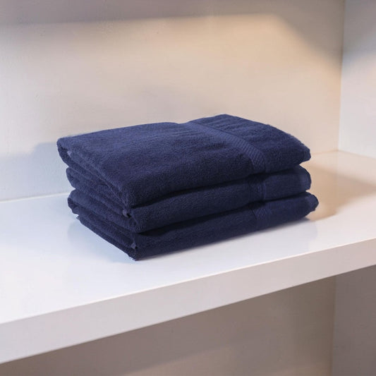 The Rich Cotton Bath Towel - Luxury 500 GSM, 75 × 145 cm, Dark Blue