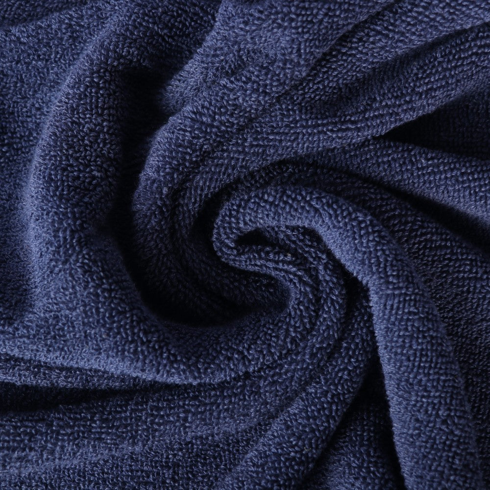 Treasure Cotton Bath Towel - Luxury 500 GSM, 75 × 145 cm, Dark Blue